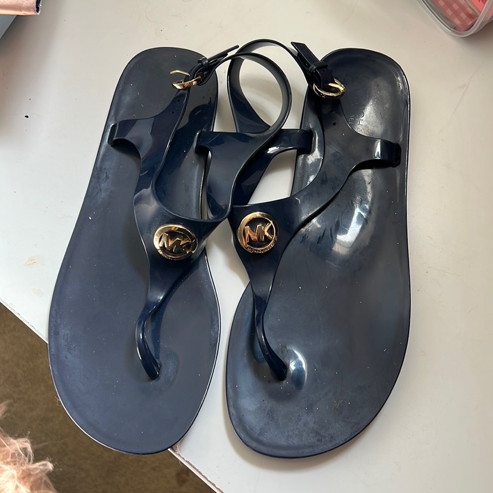 Micheal Kors navy blue sandals